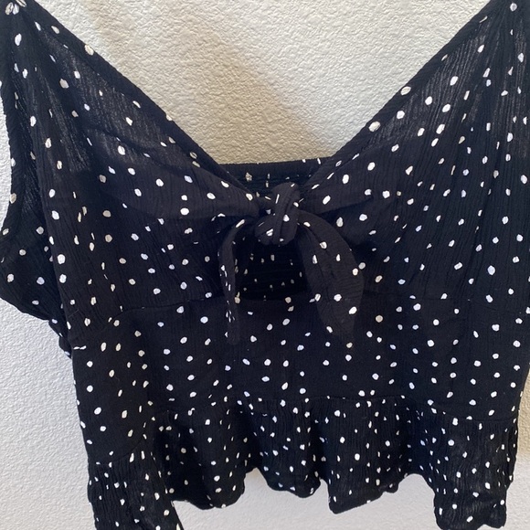 NWOT - Polka Dot - Key Hole Tie Tank Top - Size Large - Picture 6 of 6
